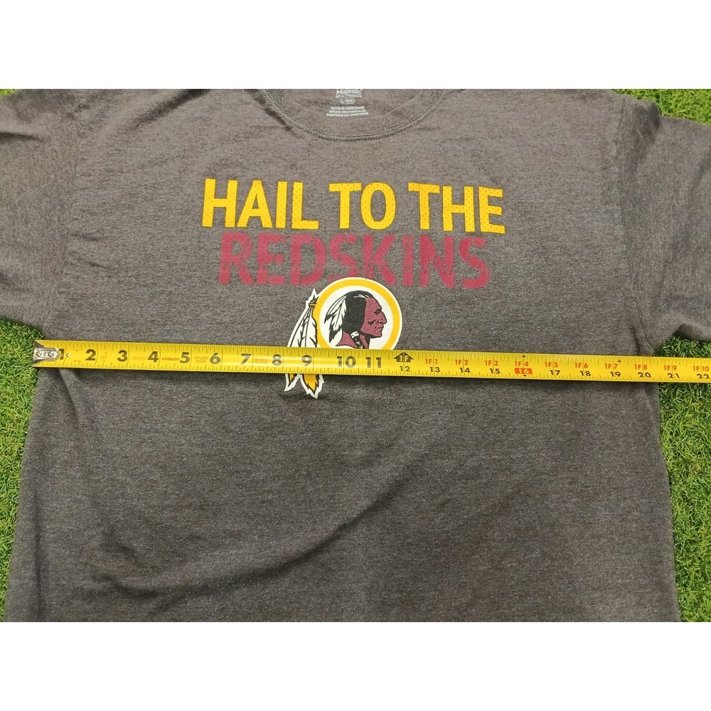 Washington Redskins T-Shirt Mens‎ Large Gray Majestic HTTR Football  NFL - Picture 2 of 8